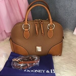 Dooney Florentine domed pebble satchel caramel tan